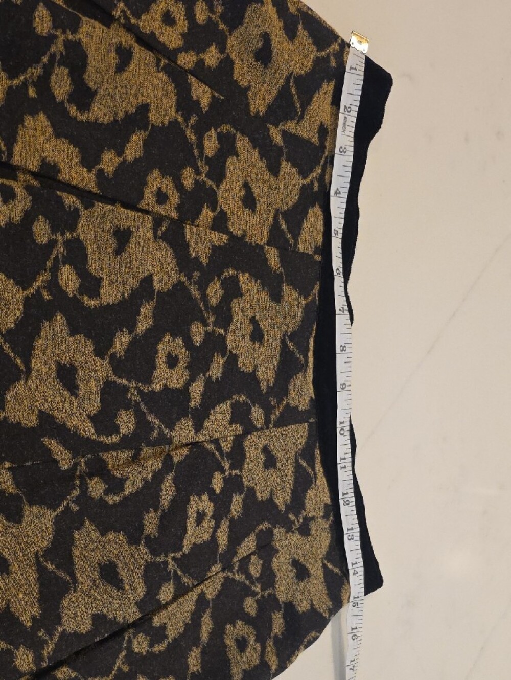 Black & Gold Floral Pleated Skirt - Picture 6 of 6
